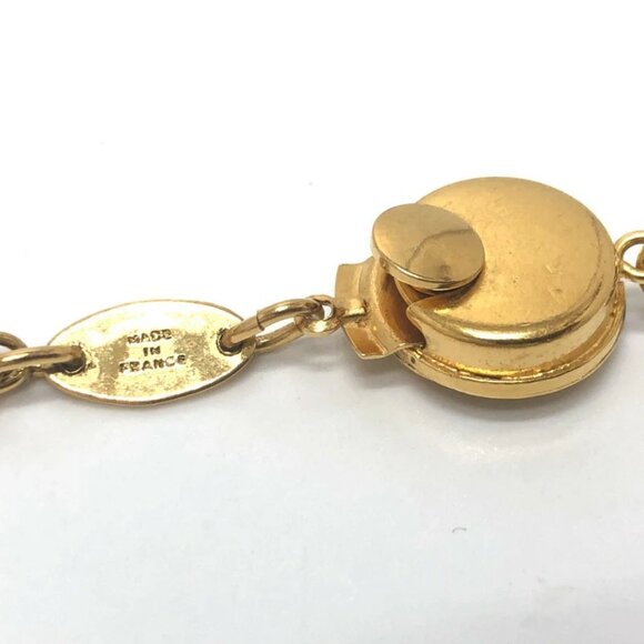 CHANELCC Logos Clover Long Necklace 35" Gold Tone Auth - Picture 5 of 8